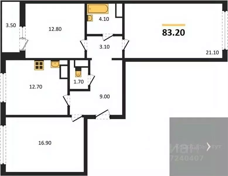 3-к кв. Воронежская область, Воронеж ул. Пескова, 8 (83.2 м) - Фото 0