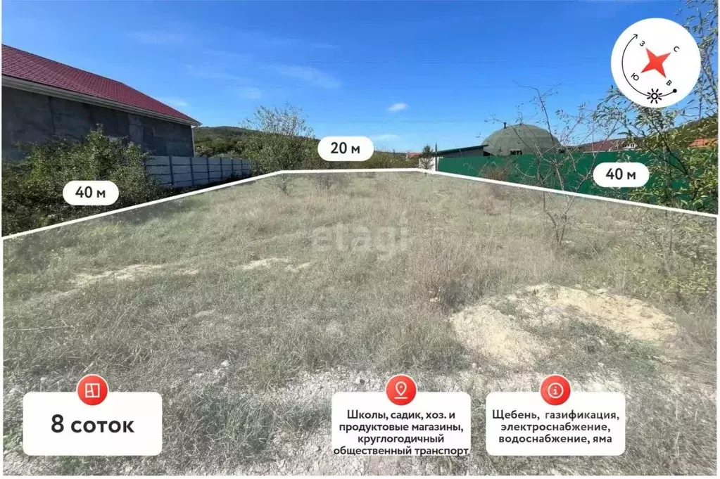 Участок в Крым, Симферопольский район, Добровское с/пос, с. Пионерское ... - Фото 1