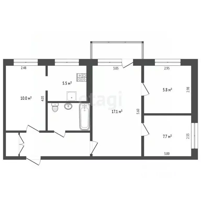 4-к кв. Камчатский край, Петропавловск-Камчатский ул. Труда, 39 (60.2 ... - Фото 1
