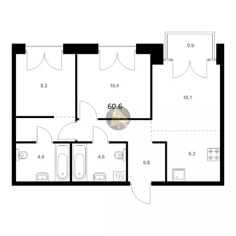 2-комнатная квартира: Санкт-Петербург, набережная Обводного канала, ... - Фото 1