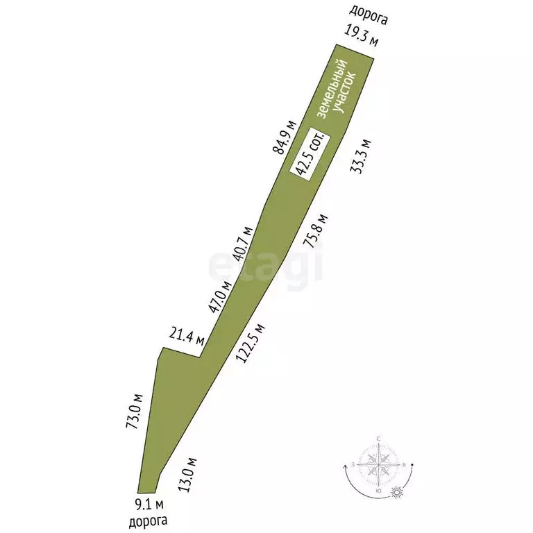 Участок в Мелиховское сельское поселение, село Дальняя Игуменка (42.5 ... - Фото 1