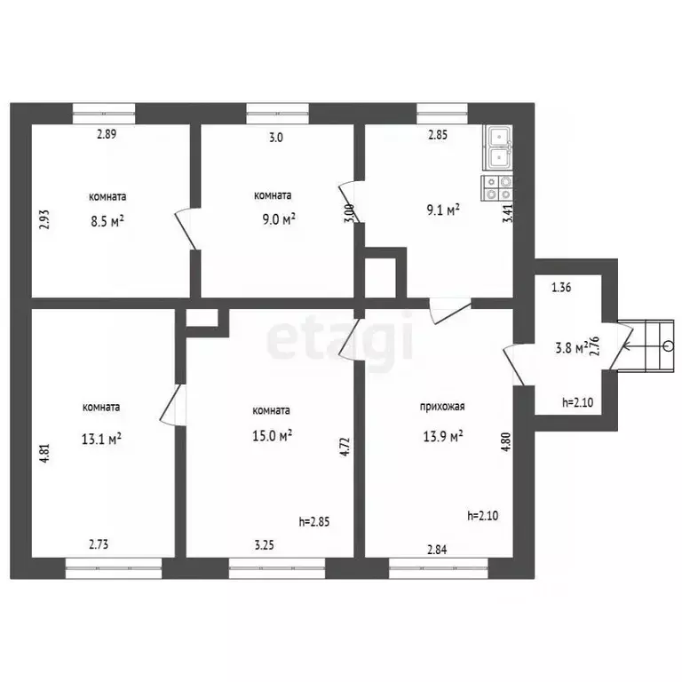 Дом в Крым, Раздольное пгт ул. Фурманова, 15 (72 м) - Фото 1