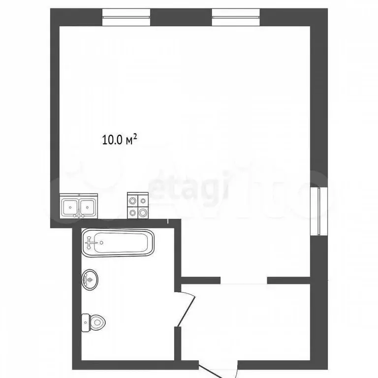 Квартира-студия, 28 м, 8/24 эт. - Фото 0