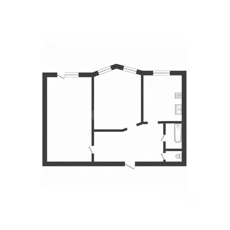 2-к кв. Башкортостан, Нефтекамск Комсомольский просп., 45Е (49.4 м) - Фото 1