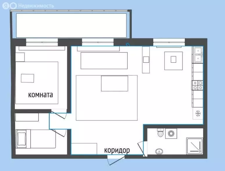 3-комнатная квартира: Черногорск, Линейная улица, 257 (59.6 м) - Фото 1