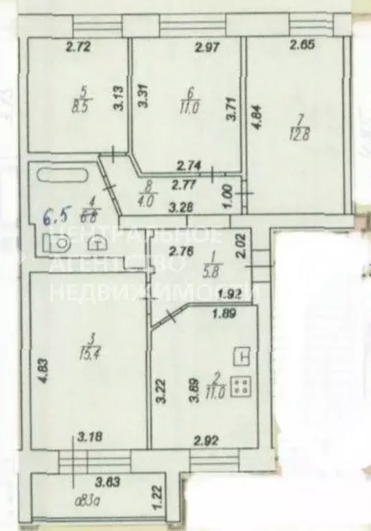 3-к кв. Рязанская область, Рязань Октябрьская ул., 58к1 (72.0 м) - Фото 2
