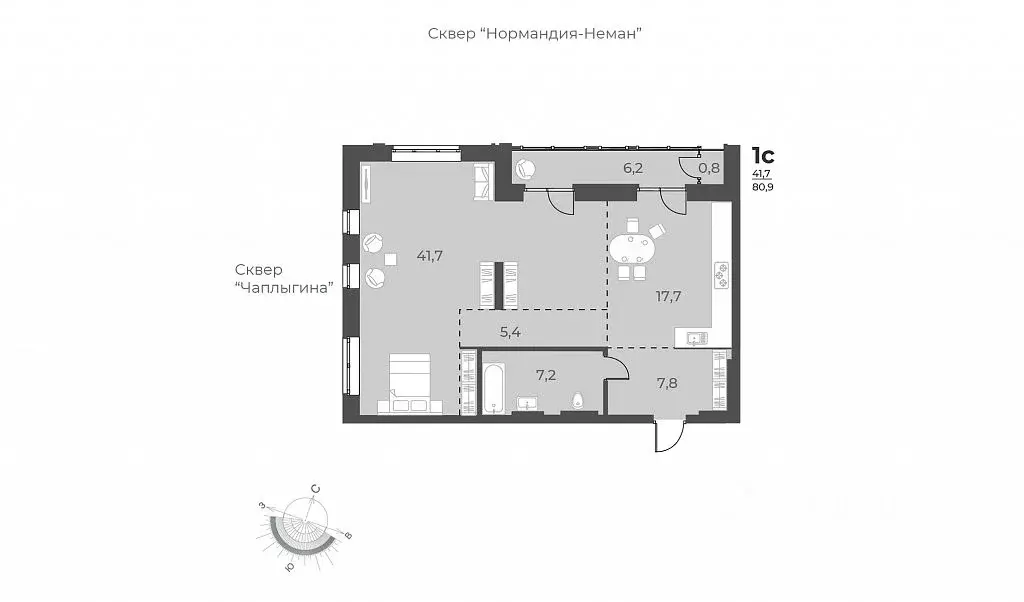 Свободной планировки кв. Новосибирская область, Новосибирск ул. ... - Фото 0