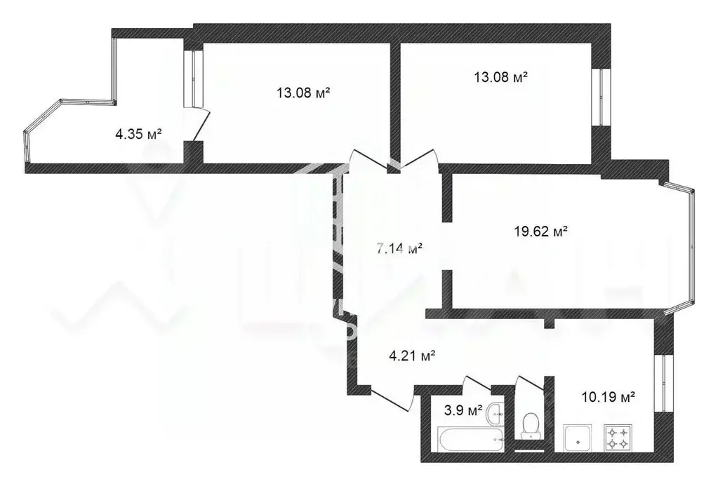 3-к кв. Москва Варшавское ш., 108К1 (74.5 м) - Фото 0