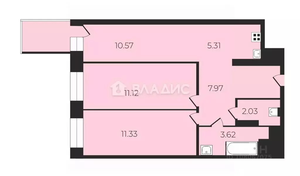 2-к кв. Московская область, Мытищи пер. 1-й Стрелковый, 1 (51.3 м) - Фото 2