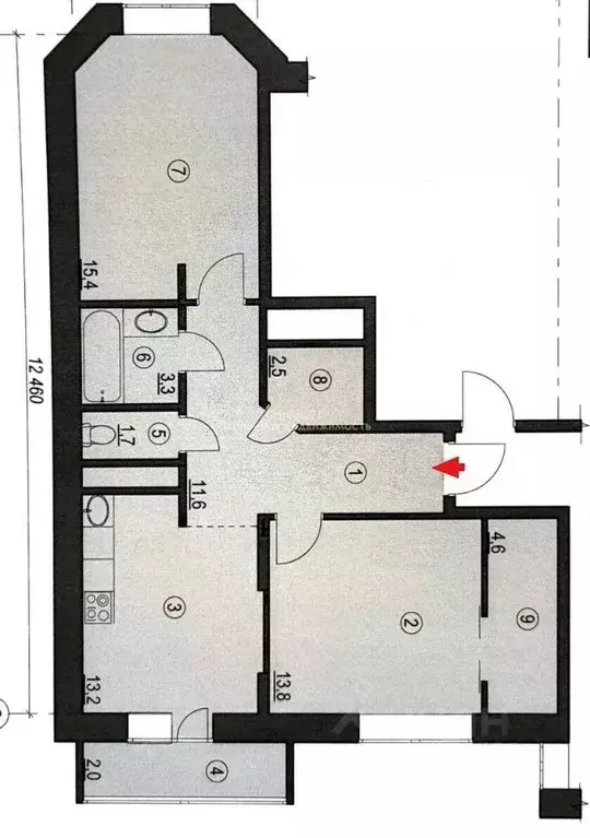 2-к кв. Московская область, Мытищи Осташковское ш., 22к2 (66.1 м) - Фото 2