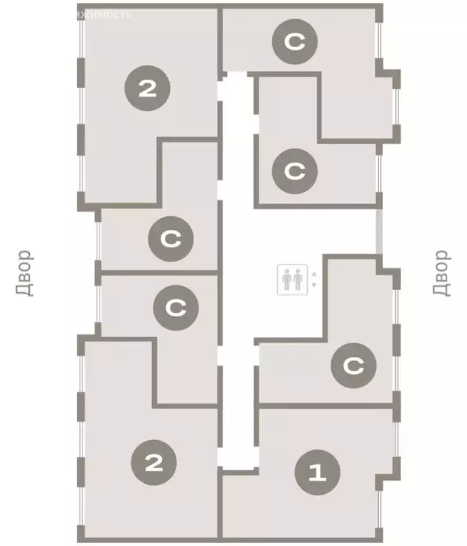 1-комнатная квартира: Новоселье, ЖК Брусника (46.1 м) - Фото 2