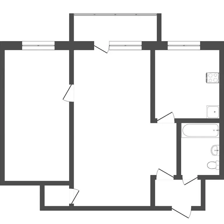 2-комнатная квартира: Омск, проспект Мира, 6А (42 м) - Фото 1