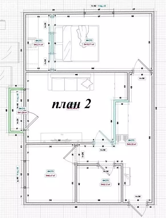 2-комнатная квартира: Ставрополь, Социалистическая улица, 3 (44 м) - Фото 1