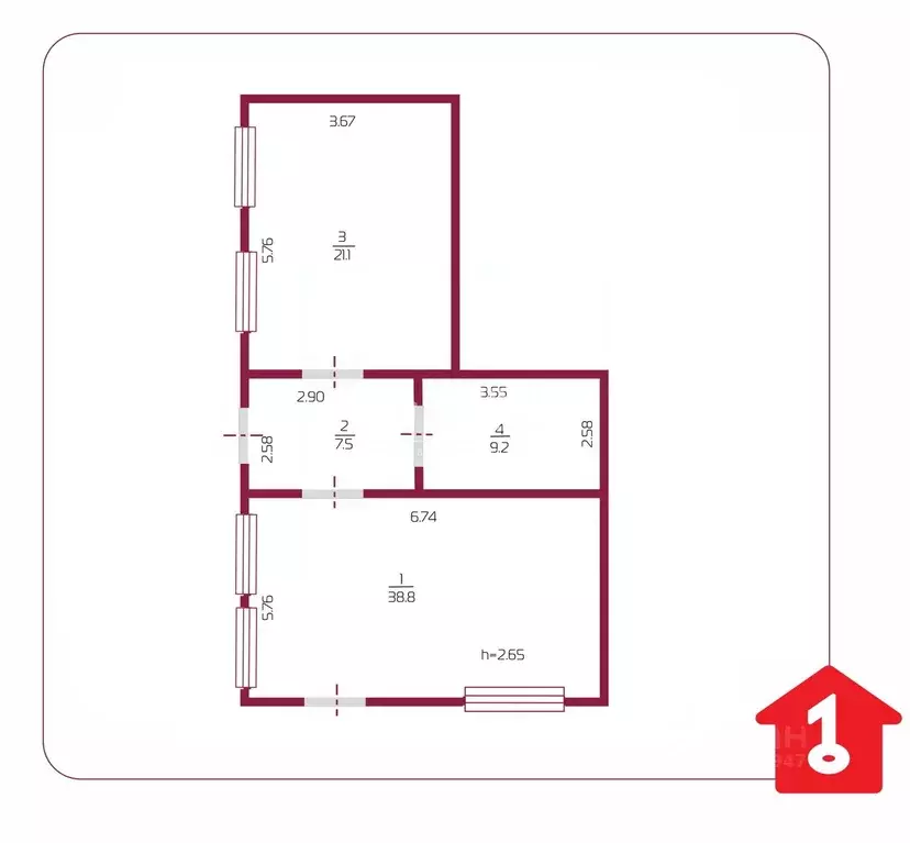 Помещение свободного назначения в Омская область, Саргатское рп ул. 50 ... - Фото 1