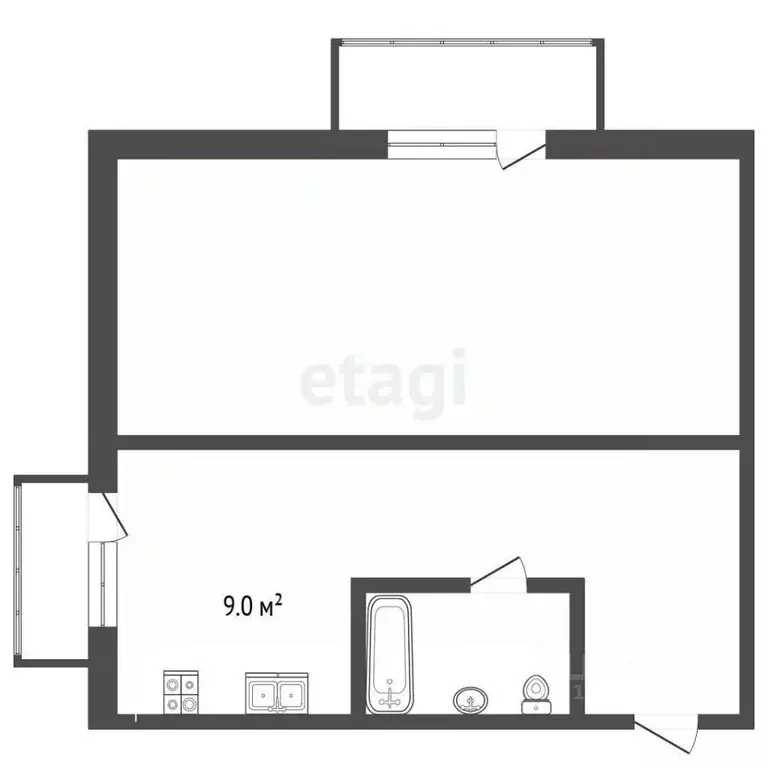 1-к кв. Крым, Феодосия ул. Дружбы, 42Г (37.6 м) - Фото 2