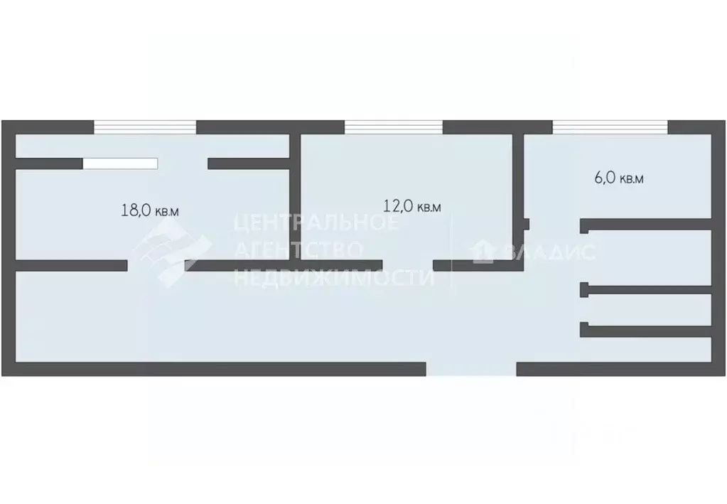 2-к кв. Рязанская область, Рязань ул. Крупской, 14к1 (43.5 м) - Фото 1