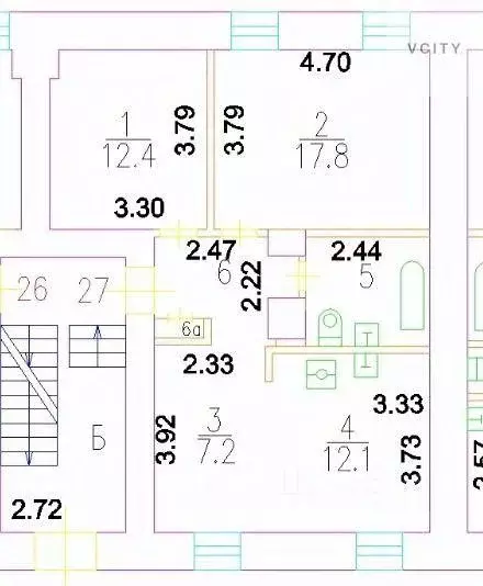Квартира, 2 комнаты, 60.6 м - Фото 2