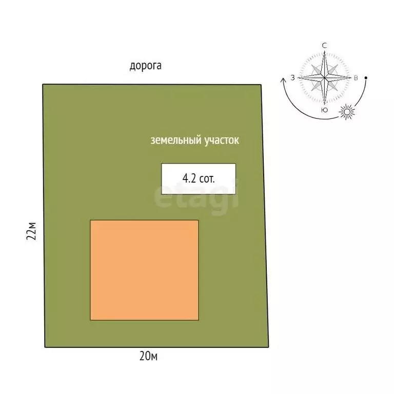 Дом в аул Агуй-Шапсуг, Шапсугская улица (40.6 м) - Фото 0
