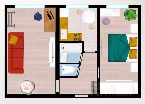 2-к кв. Самарская область, Новокуйбышевск ул. Чернышевского, 33 (45.7 ... - Фото 2