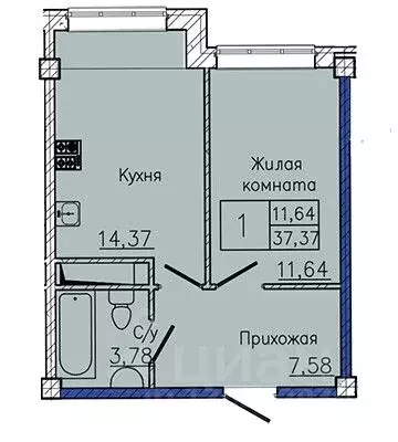 1-к кв. Ставропольский край, Пятигорск ул. Ермолова, 28А (38.63 м) - Фото 1