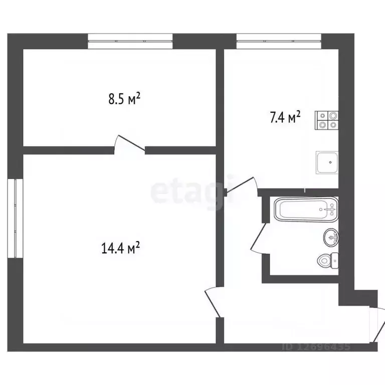 2-к кв. Москва просп. Маршала Жукова, 26 (37.0 м) - Фото 1