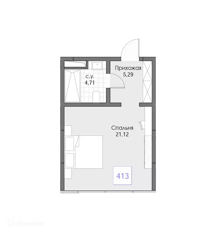 Продаётся 1-к квартира, 31.12 м - Фото 0