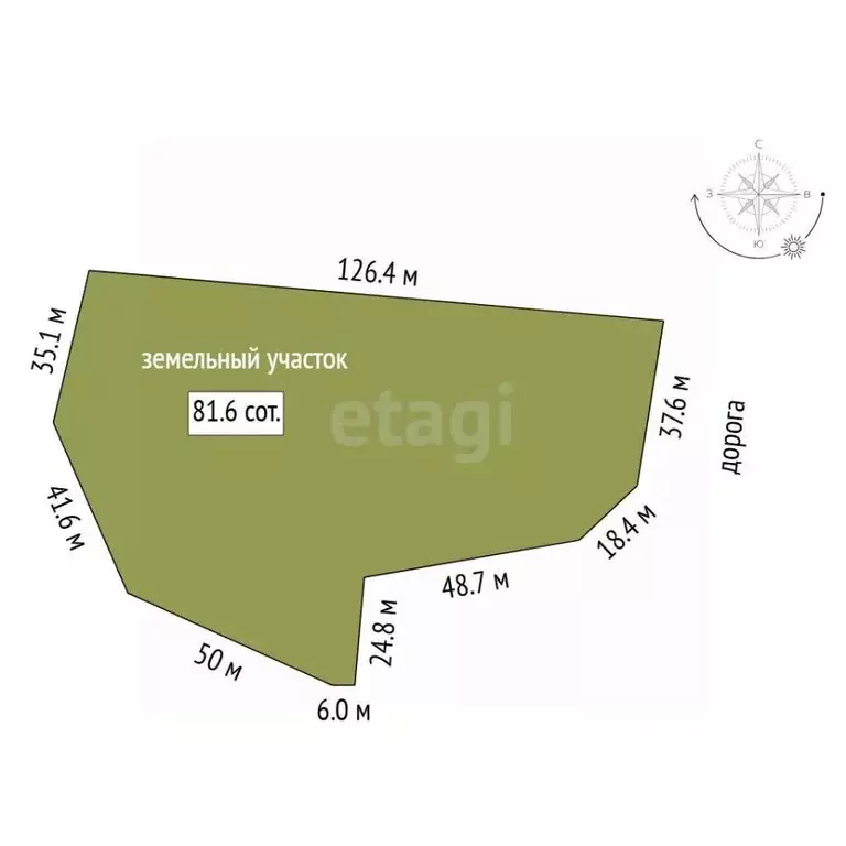 Участок в Тюменская область, Тюмень Ембаевское ТОО,  (81.6 сот.) - Фото 1