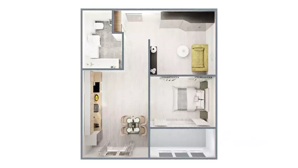 1-к кв. Новосибирская область, Новосибирск Самоцветы жилой комплекс ... - Фото 1