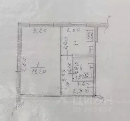 1-к кв. Татарстан, Казань просп. Ибрагимова, 22 (31.7 м) - Фото 2