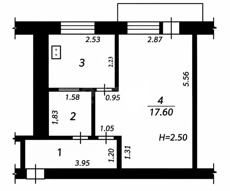 1-комнатная квартира: Чебоксары, улица Маршака, 2 (31.1 м) - Фото 1