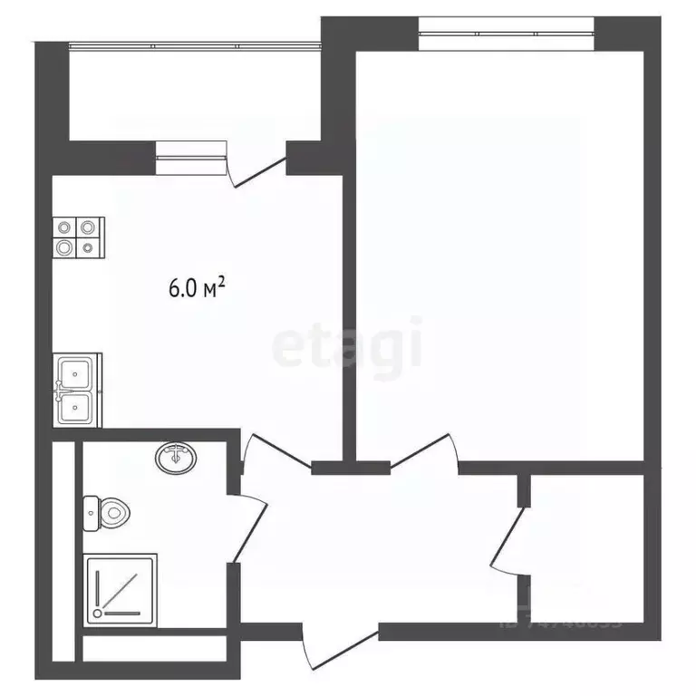 1-к кв. Крым, Красноперекопск 9-й мкр, 1 (32.4 м) - Фото 1