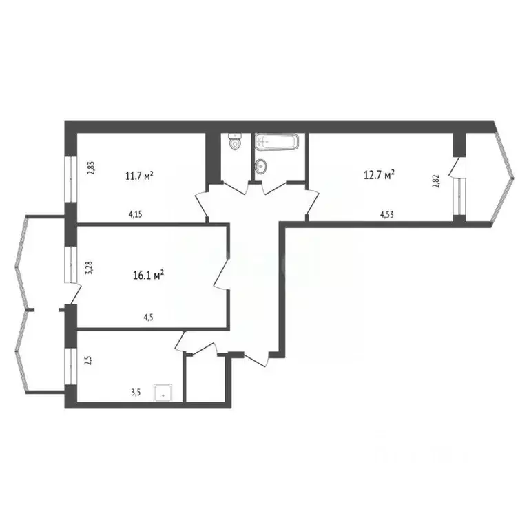 3-к кв. Красноярский край, Красноярск Верхняя ул., 5в (71.5 м) - Фото 1