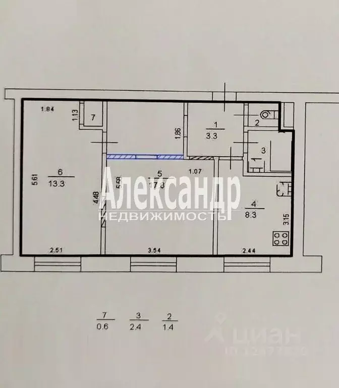 2-к кв. Санкт-Петербург Ленинский просп., 130/6 (47.1 м) - Фото 2