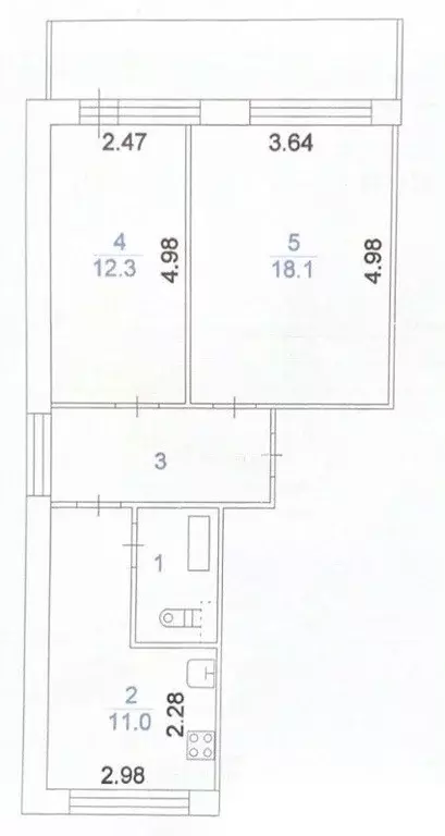 2-к кв. Ханты-Мансийский АО, Сургут ул. Бахилова, 1 (51.1 м) - Фото 1