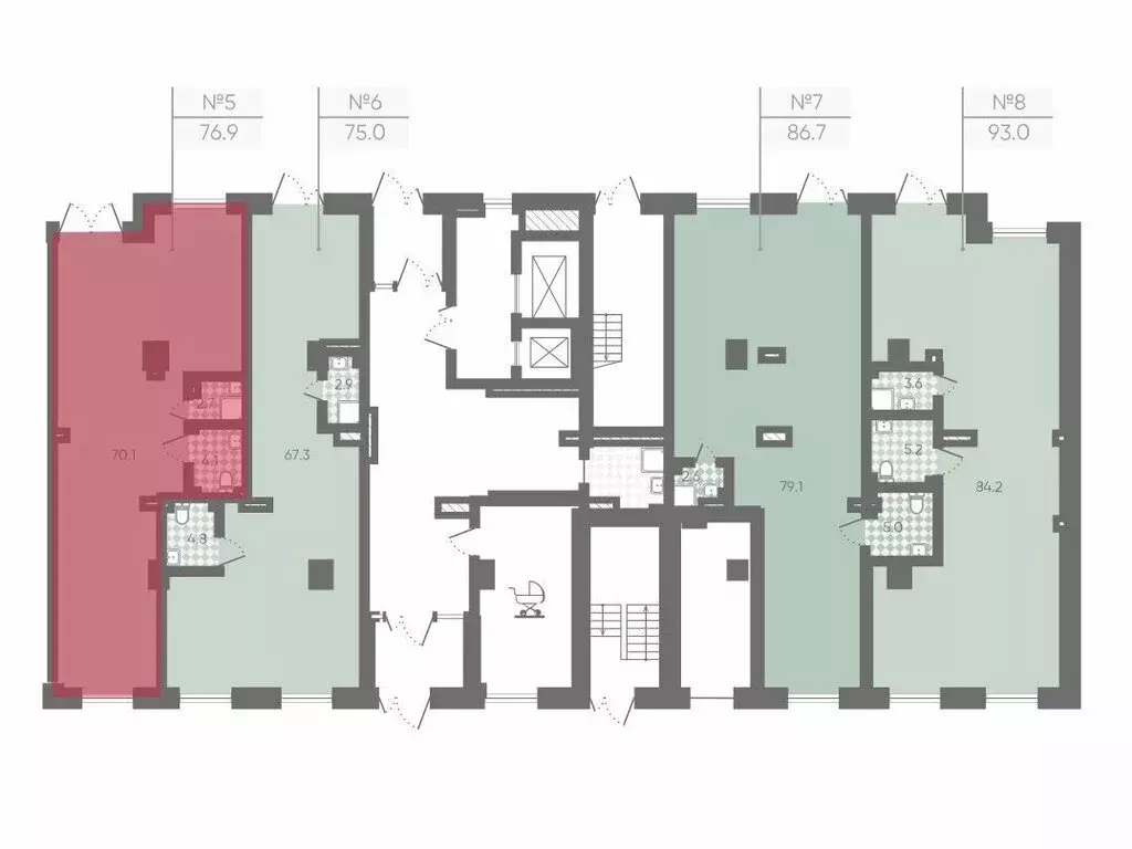 Офис (78 м) - Фото 2