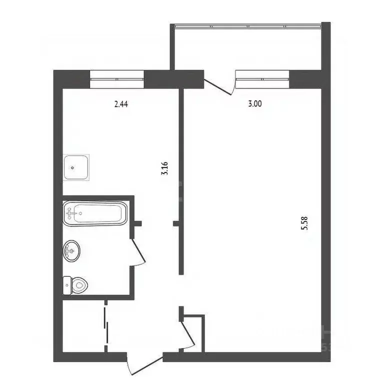 1-к кв. Красноярский край, Красноярск Транзитная ул., 36 (30.0 м) - Фото 1