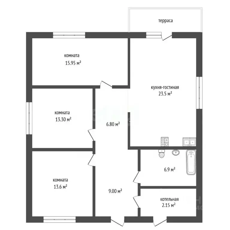 Дом в Тюменская область, Тюмень Поле Чудес-2 садовое товарищество, ул. ... - Фото 1