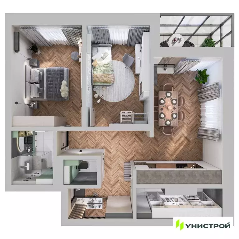 2-к кв. Самарская область, Тольятти 3А кв-л,  (67.75 м) - Фото 1