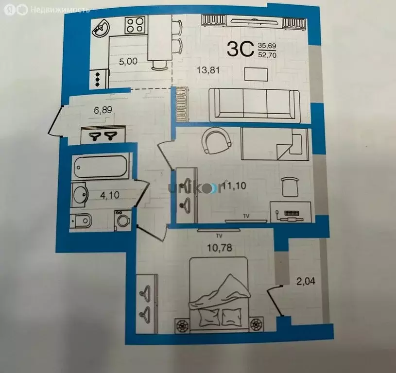 3-комнатная квартира: Уфа, жилой район Дёма, микрорайон Экогород ... - Фото 1