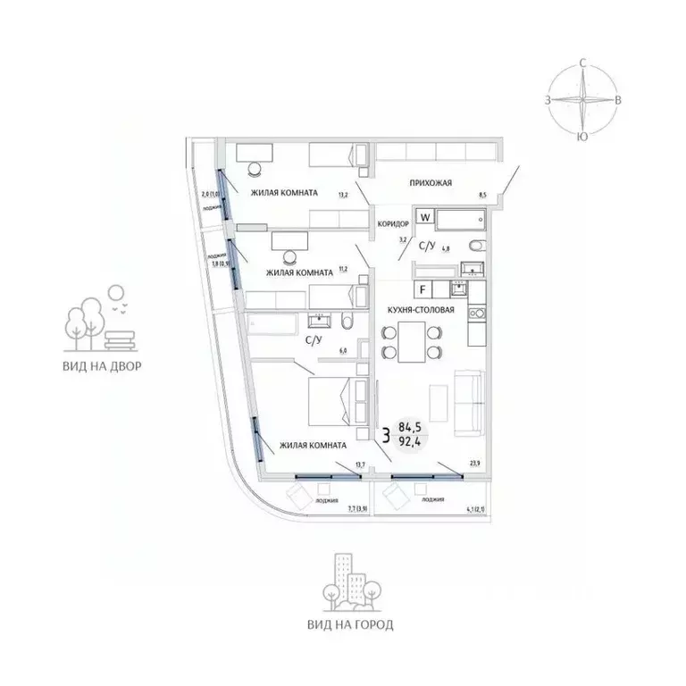 3-к кв. Крым, Керчь  (92.4 м) - Фото 1