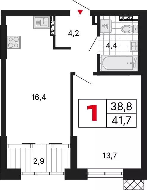 1-комнатная квартира: Екатеринбург, улица Шаумяна, 11 (41.72 м) - Фото 0