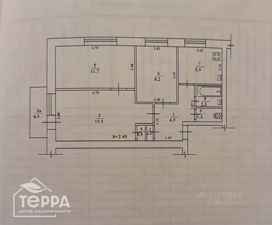 3-к кв. Крым, Евпатория ул. Некрасова, 65 (51.6 м) - Фото 2