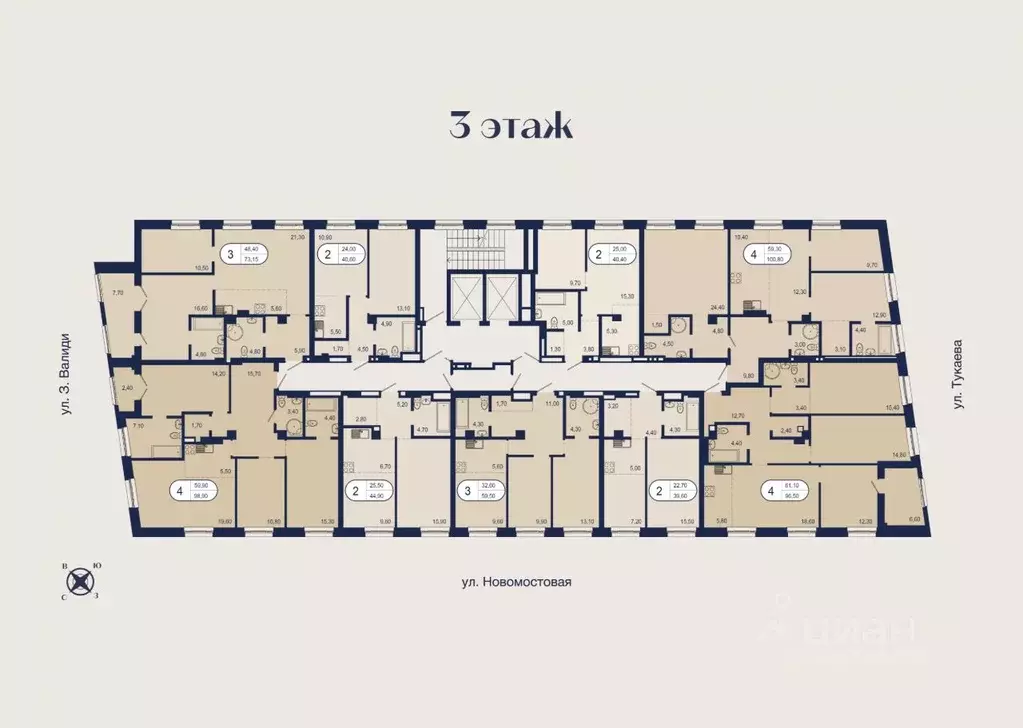 2-к кв. Башкортостан, Уфа Новомостовая ул., 4А (40.6 м) - Фото 2