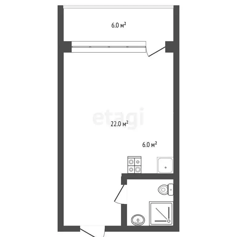 Квартира-студия: Алупка, Западная улица, 22 (34 м) - Фото 0