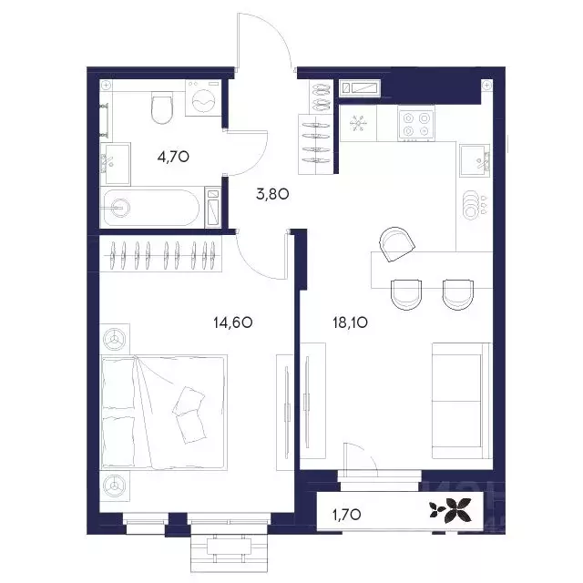 1-к кв. Пензенская область, Пенза Засурье мкр, Лес жилой комплекс ... - Фото 1