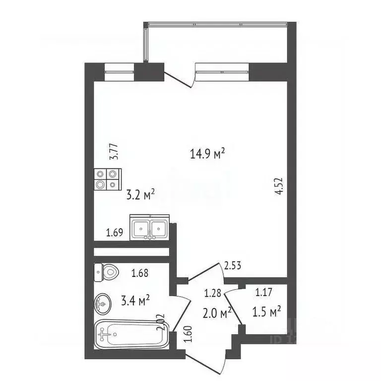 2-к кв. Московская область, Балашиха ул. Безымянная, 14 (48.0 м) - Фото 0