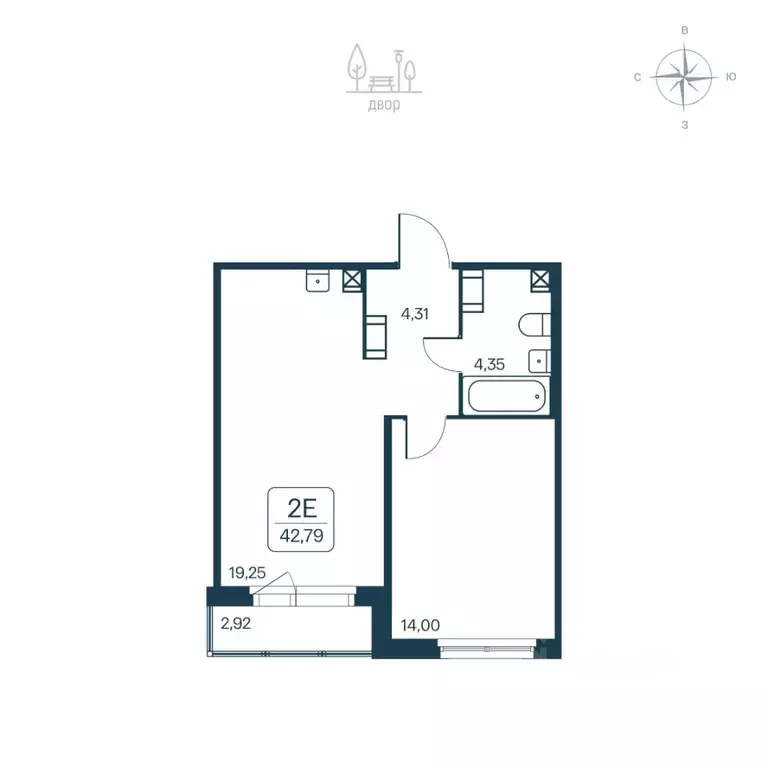 2-к кв. Ленинградская область, Всеволожский район, Заневское городское ... - Фото 1