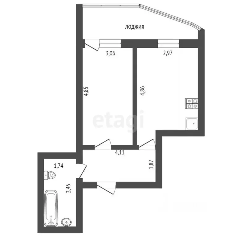 1-к кв. Ханты-Мансийский АО, Сургут ул. Ивана Захарова, 9 (40.9 м) - Фото 1