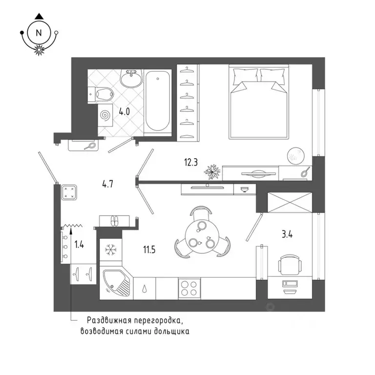 1-к кв. Санкт-Петербург бул. Измайловский, 9 (35.5 м) - Фото 0