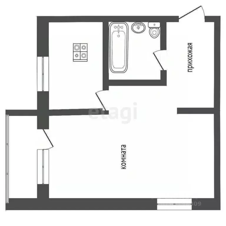 1-к кв. Мордовия, Саранск просп. 50 лет Октября, 36 (30.0 м) - Фото 2